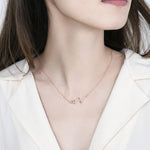 Collier en argent sterling S925 pour femme avec accessoire ECG
