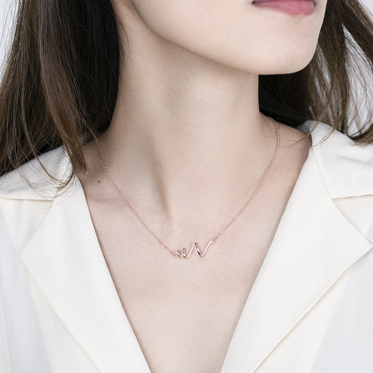 Collier en argent sterling S925 pour femme avec accessoire ECG