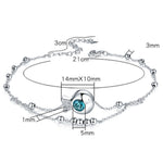Cheville en argent sterling S925 incrustée de zircon pour filles, ornements de pied, perles doubles rondes, or rose, or blanc