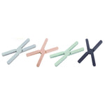Dessous de plat pliable en silicone épais en forme de X, tapis de table isolant thermique haute température, vert, bleu, orange, gris foncé