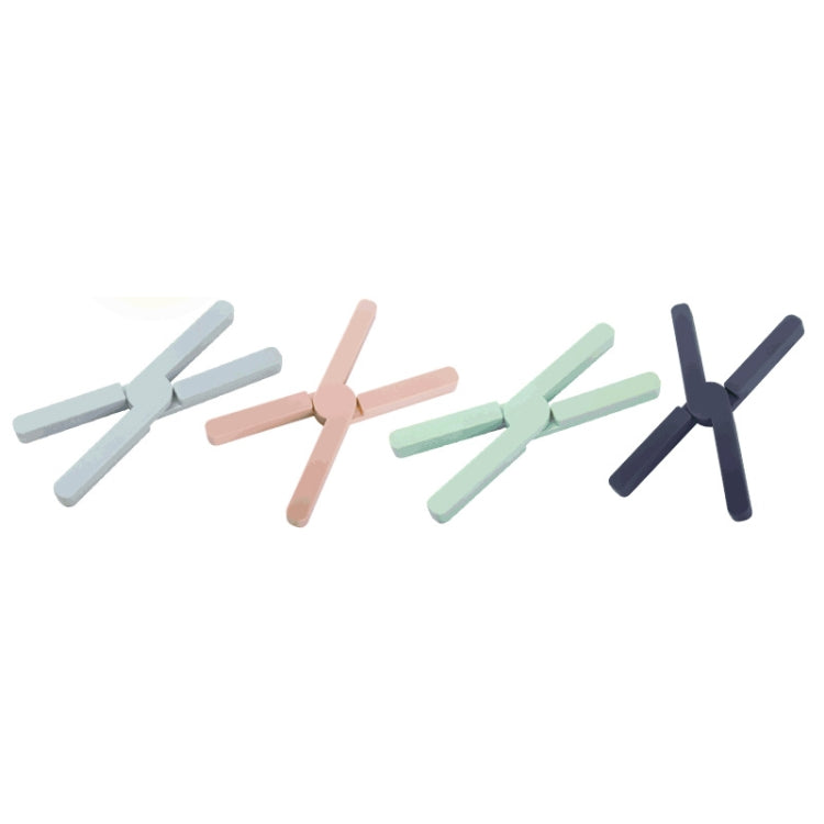 Dessous de plat pliable en silicone épais en forme de X, tapis de table isolant thermique haute température, vert, bleu, orange, gris foncé