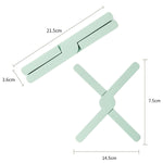 Dessous de plat pliable en silicone épais en forme de X, tapis de table isolant thermique haute température, vert, bleu, orange, gris foncé