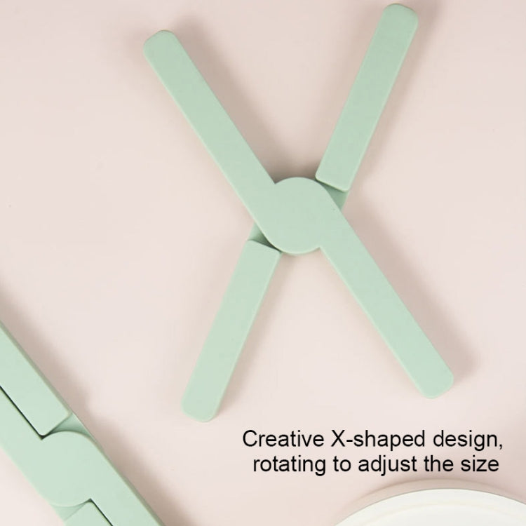 Dessous de plat pliable en silicone épais en forme de X, tapis de table isolant thermique haute température, vert, bleu, orange, gris foncé