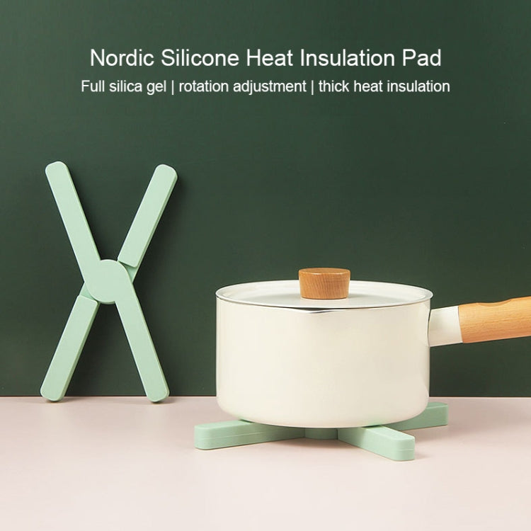 Dessous de plat pliable en silicone épais en forme de X, tapis de table isolant thermique haute température, vert, bleu, orange, gris foncé