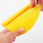 Racloir coupe-pâte en acier inoxydable avec échelle, 2 couteaux à nouilles (jaune)
