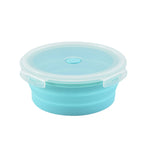Boîte à déjeuner pliable portable pour micro-ondes, boîte à déjeuner ronde en silicone, livraison de couleur aléatoire, capacité : 350 ml, 350 ml, 500 ml, 800 ml, 1200 ml