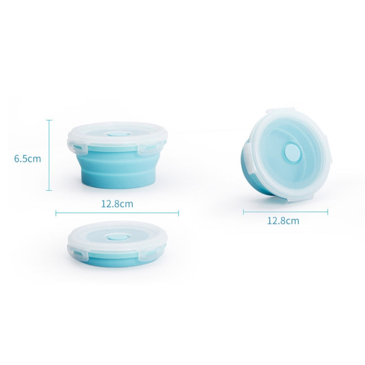 Boîte à déjeuner pliable portable pour micro-ondes, boîte à déjeuner ronde en silicone, livraison de couleur aléatoire, capacité : 350 ml, 350 ml, 500 ml, 800 ml, 1200 ml