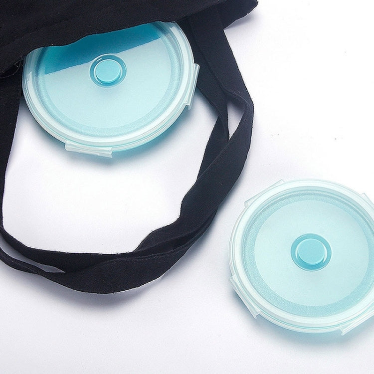 Boîte à déjeuner pliable portable pour micro-ondes, boîte à déjeuner ronde en silicone, livraison de couleur aléatoire, capacité : 350 ml, 350 ml, 500 ml, 800 ml, 1200 ml
