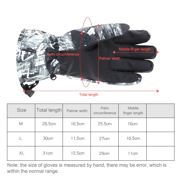 Gants de ski thermiques d'hiver, gants en velours imperméables d'extérieur, gants de moto épais à écran tactile, M, L, XL