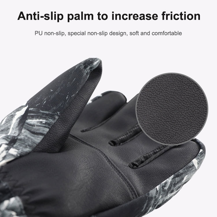 Gants de ski thermiques d'hiver, gants en velours imperméables d'extérieur, gants de moto épais à écran tactile, M, L, XL