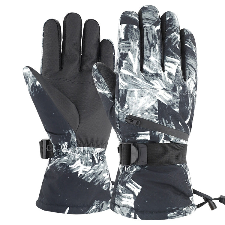 Gants de ski thermiques d'hiver, gants en velours imperméables d'extérieur, gants de moto épais à écran tactile, M, L, XL