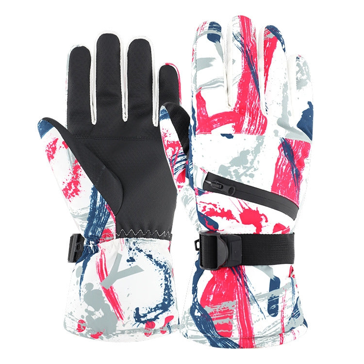 Gants de ski thermiques d'hiver, gants en velours imperméables d'extérieur, gants de moto épais à écran tactile, M, L, XL