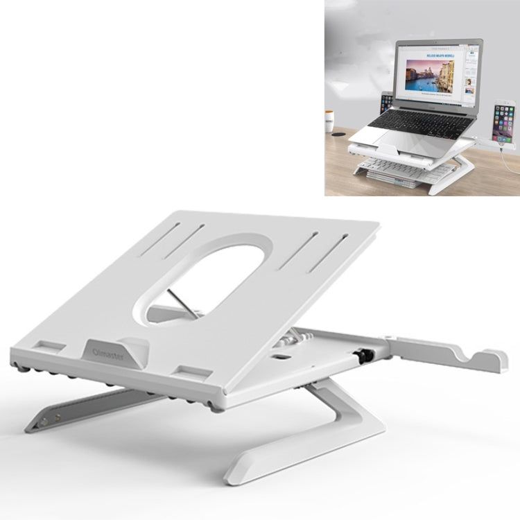 Support d'ordinateur portable pliant multifonctionnel avec réhausseur de moniteur, Trépied (Blanc), Trépied (Noir), Classique