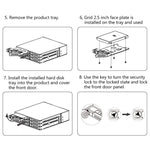 Boîtier de disque dur à six baies pour lecteur optique OImaster MR-6601, MR-6601
