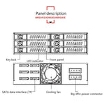 Boîtier de disque dur à six baies pour lecteur optique OImaster MR-6601, MR-6601