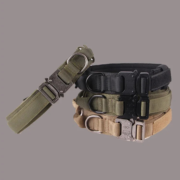 Nylon Thickened Large And Medium-Sized Dog Traction Collar Pet Collar, M, L, XL