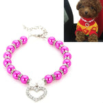 Colliers pour animaux de compagnie avec perles, accessoires pour chats et chiens, S, M, L