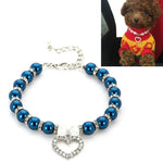 Colliers pour animaux de compagnie avec perles, accessoires pour chats et chiens, S, M, L