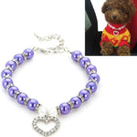 Colliers pour animaux de compagnie avec perles, accessoires pour chats et chiens, S, M, L