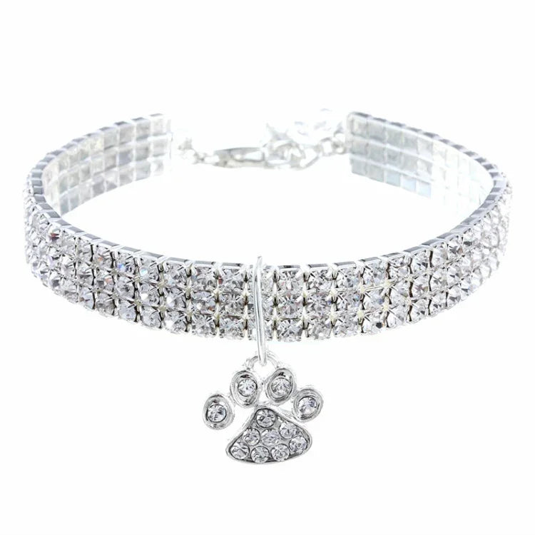 Collier pour animaux de compagnie, élastique, avec diamants, pour chats et chiens, bijoux, Tailles S, M, L