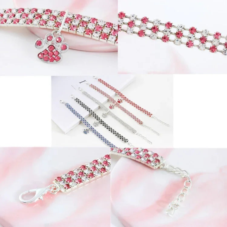 Collier pour animaux de compagnie, élastique, avec diamants, pour chats et chiens, bijoux, Tailles S, M, L