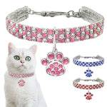 Collier pour animaux de compagnie, élastique, avec diamants, pour chats et chiens, bijoux, Tailles S, M, L