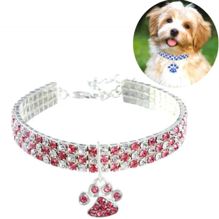 Collier pour animaux de compagnie, élastique, avec diamants, pour chats et chiens, bijoux, Tailles S, M, L
