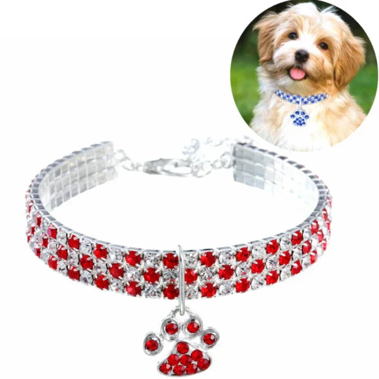 Collier pour animaux de compagnie, élastique, avec diamants, pour chats et chiens, bijoux, Tailles S, M, L