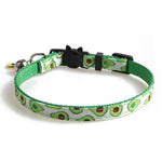Collier pour Chat en Tissu avec Fruits et Clochette, 1x28cm
