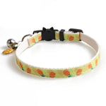 Collier pour Chat en Tissu avec Fruits et Clochette, 1x28cm