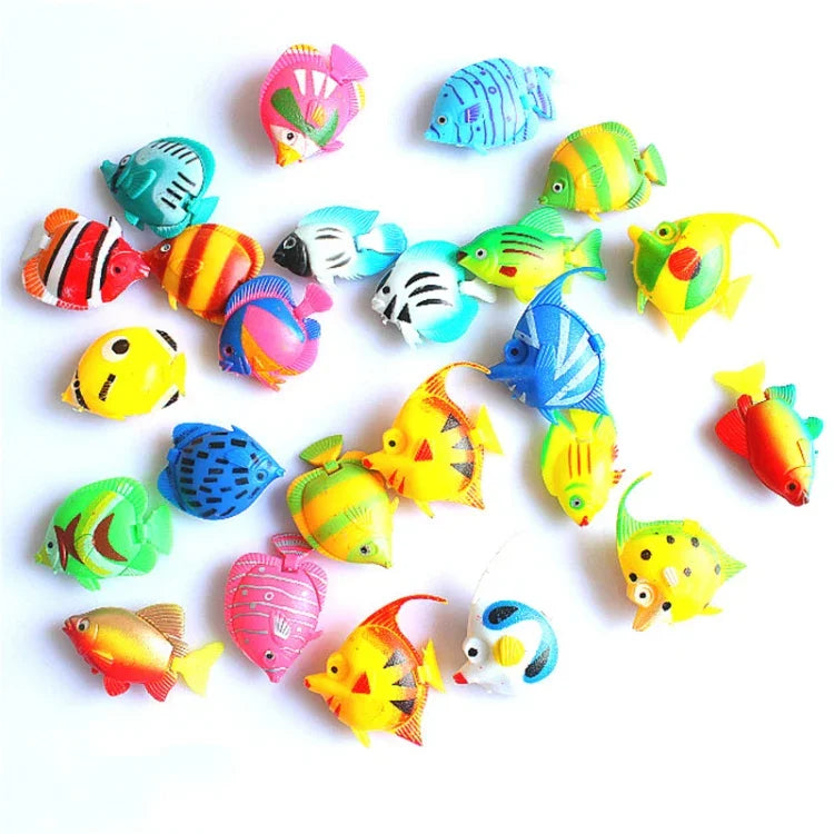 10 pièces Poisson factice de simulation pour aquarium Poisson tropical en plastique Jouet pour piscine pour enfants, Livraison couleur aléatoire, Poisson factice de simulation pour aquarium