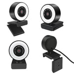 Caméra X98 HD sans pilote USB avec éclairage d'appoint et microphone, mise au point automatique 720P, 1080P, 2K