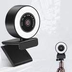 Caméra X98 HD sans pilote USB avec éclairage d'appoint et microphone, mise au point automatique 720P, 1080P, 2K