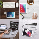 Adaptateur OTG 8 broches vers USB2.0 + interface 8 broches, compatible avec le système iOS
