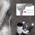 Robinet électrique d'eau chaude Zoosen, type de connexion, robinet d'eau chaude instantanée, prise CN, Style:Blanc + Protection anti-fuite, Blanc, avec connecteur de pommeau de douche, Blanc + Protection anti-fuite