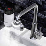 Robinet électrique d'eau chaude Zoosen, type de connexion, robinet d'eau chaude instantanée, prise CN, Style:Blanc + Protection anti-fuite, Blanc, avec connecteur de pommeau de douche, Blanc + Protection anti-fuite