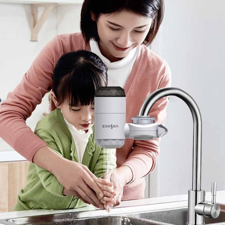 Robinet électrique d'eau chaude Zoosen, type de connexion, robinet d'eau chaude instantanée, prise CN, Style:Blanc + Protection anti-fuite, Blanc, avec connecteur de pommeau de douche, Blanc + Protection anti-fuite