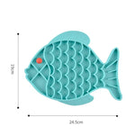 Tapis d'alimentation lente en silicone pour chats et chiens, gamelle anti-étouffement, type poisson, type griffe, type fleur