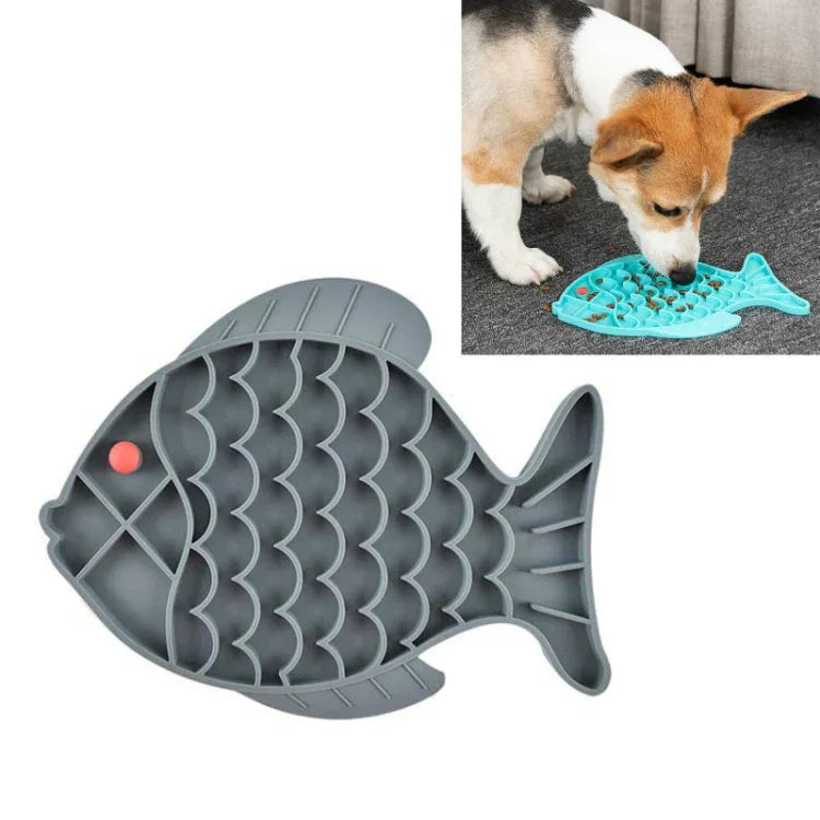 Tapis d'alimentation lente en silicone pour chats et chiens, gamelle anti-étouffement, type poisson, type griffe, type fleur