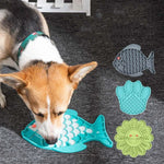 Tapis d'alimentation lente en silicone pour chats et chiens, gamelle anti-étouffement, type poisson, type griffe, type fleur