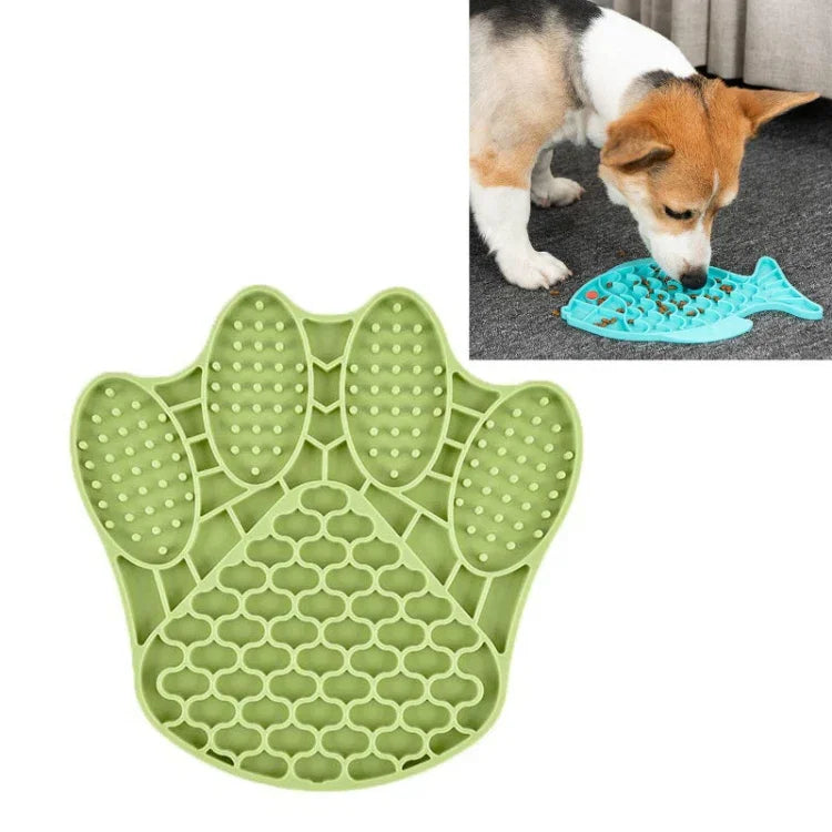 Tapis d'alimentation lente en silicone pour chats et chiens, gamelle anti-étouffement, type poisson, type griffe, type fleur