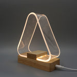 Lampe de Bureau Simple USB LED Veilleuse en Acrylique