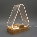 Lampe de Bureau Simple USB LED Veilleuse en Acrylique