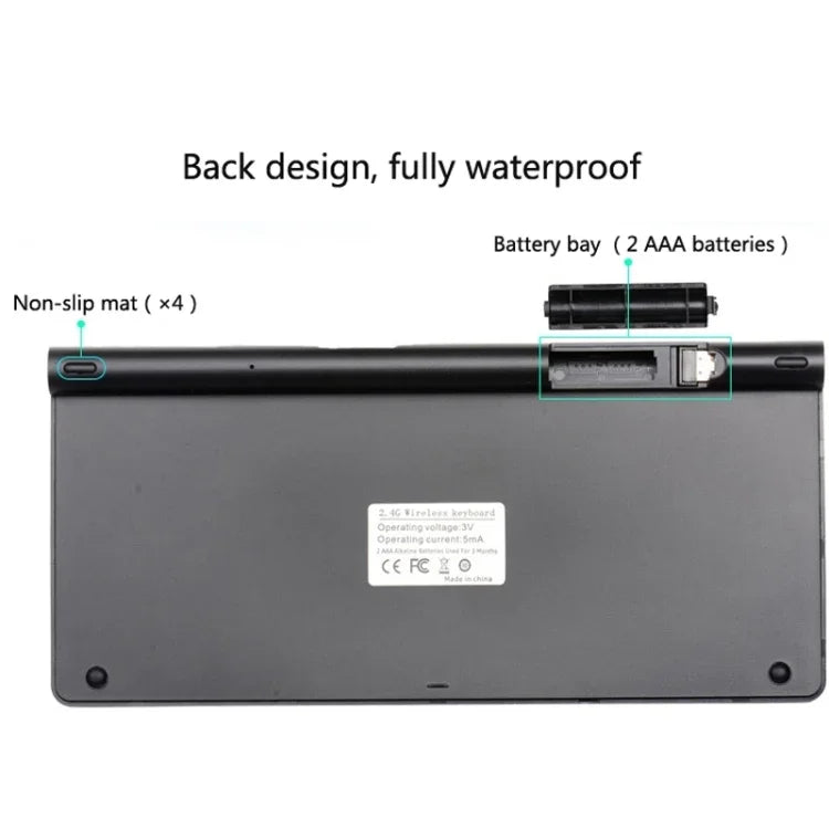 Mini clavier et souris sans fil universels USB pour ordinateur portable et de bureau, Clavier, Ensemble clavier et souris