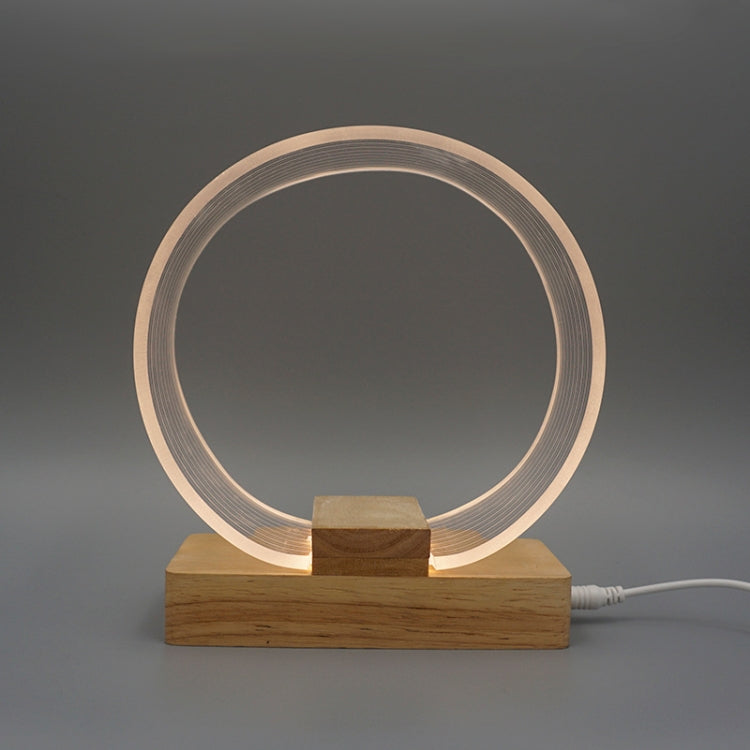 Veilleuse LED USB en acrylique avec anneau