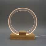 Veilleuse LED USB en acrylique avec anneau