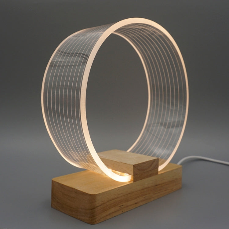 Veilleuse LED USB en acrylique avec anneau