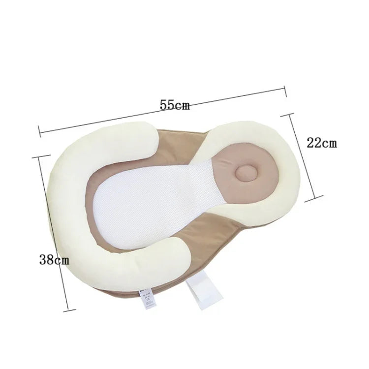 Oreiller Bébé Matelas Nouveau-né Oreiller Positionneur de Sommeil Bébé Prévention de la Plagiocéphalie Oreillers Anti-Roulade
