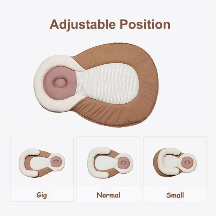 Oreiller Bébé Matelas Nouveau-né Oreiller Positionneur de Sommeil Bébé Prévention de la Plagiocéphalie Oreillers Anti-Roulade