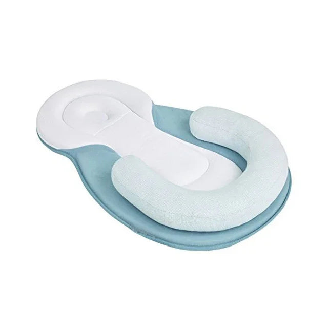 Oreiller Bébé Matelas Nouveau-né Oreiller Positionneur de Sommeil Bébé Prévention de la Plagiocéphalie Oreillers Anti-Roulade
